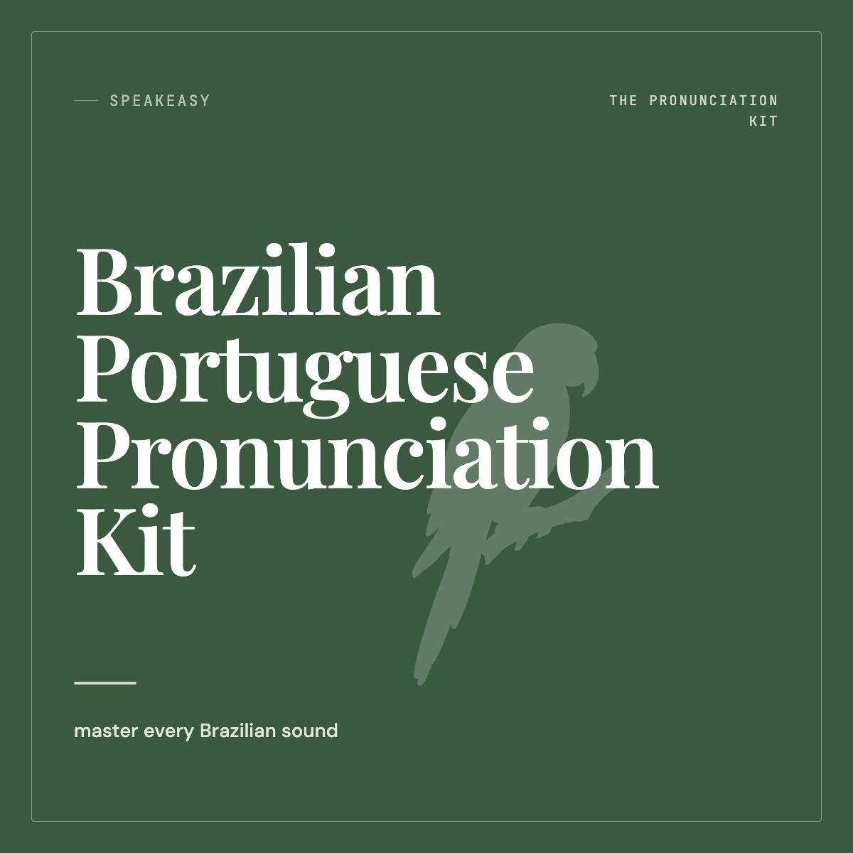 Brazilian Portuguese Pronunciation Kit cover